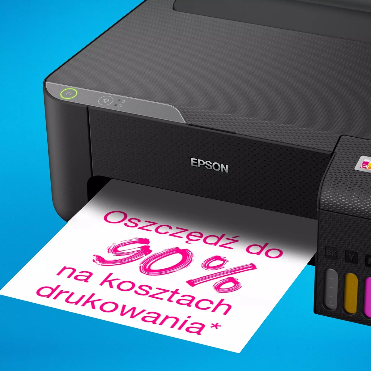 Drukarka atramentowa Epson EcoTank L1230 czarna grafika przedstawia możliwości oszczędzania